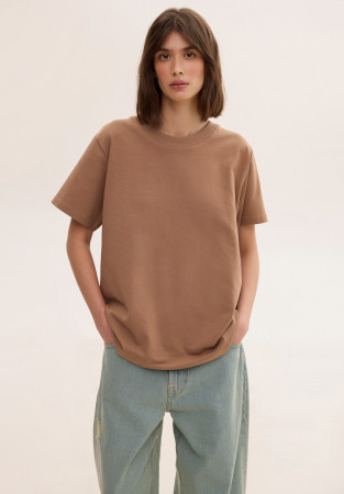 Футболка basic бежева (щільність тканини 190 г)